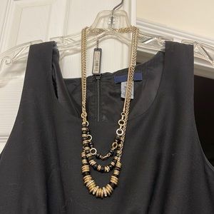 Ann Taylor black gold necklace.